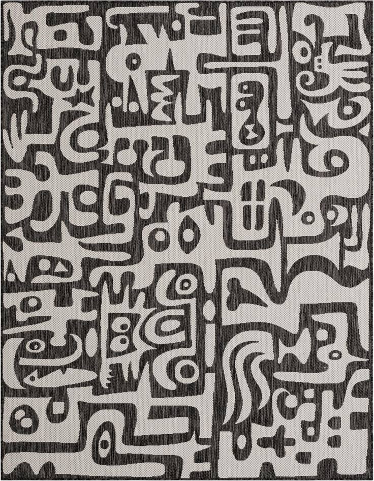 Detail image of 6' x 9' Easy-Clean Modern Indoor / Outdoor Rug