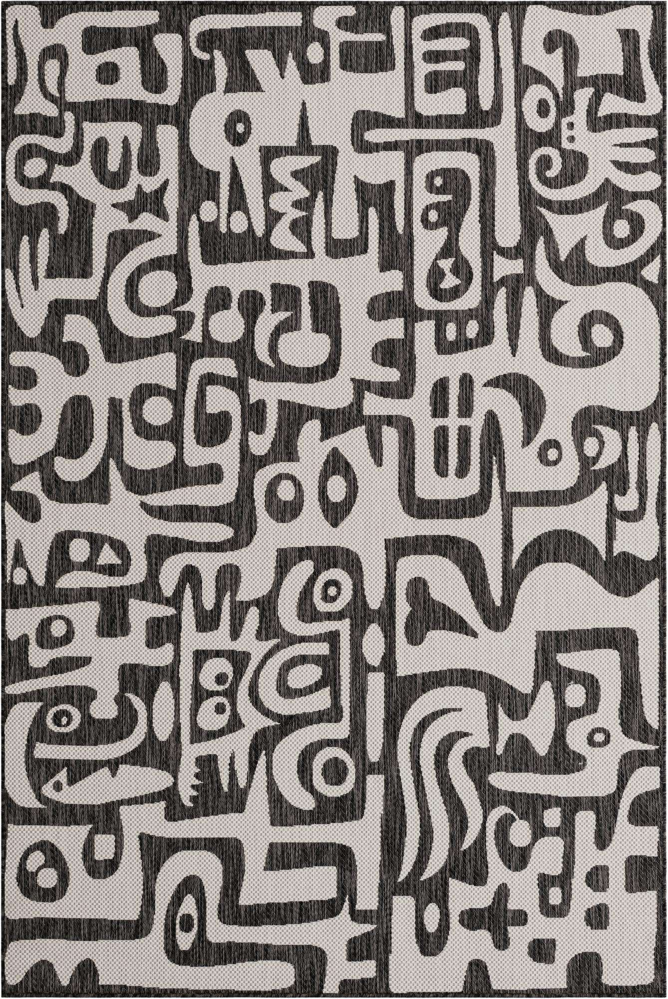 6' x 9' Easy-Clean Modern Indoor / Outdoor Rug