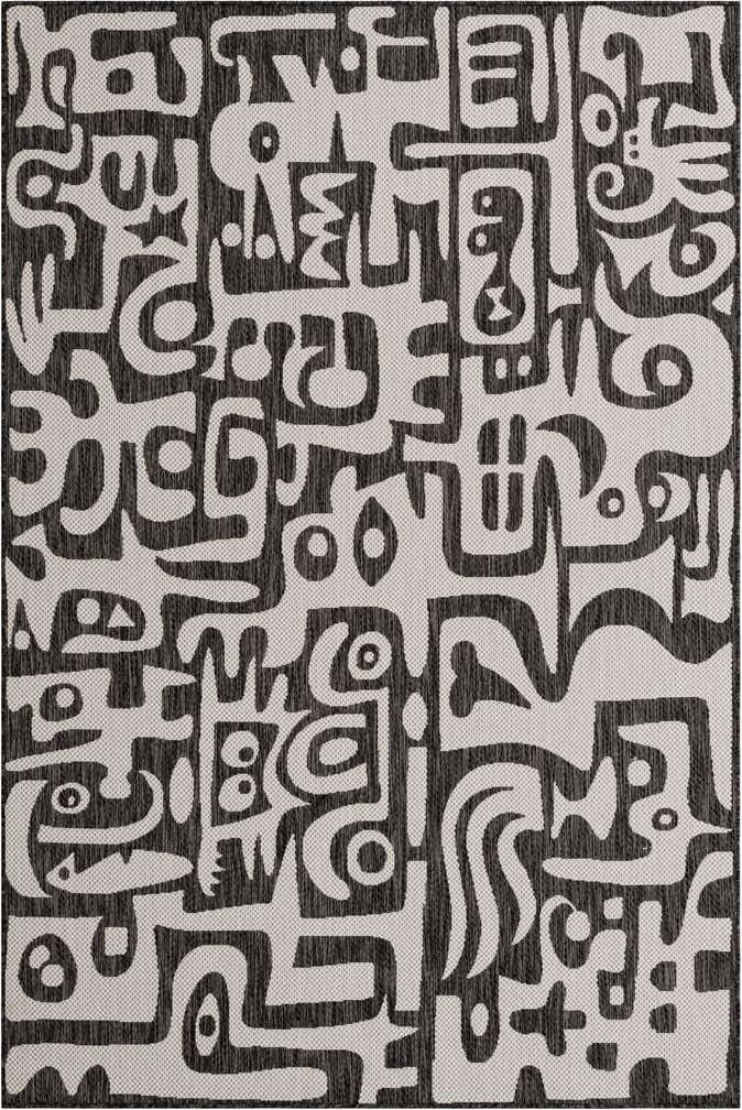 6' x 9' Easy-Clean Modern Indoor / Outdoor Rug