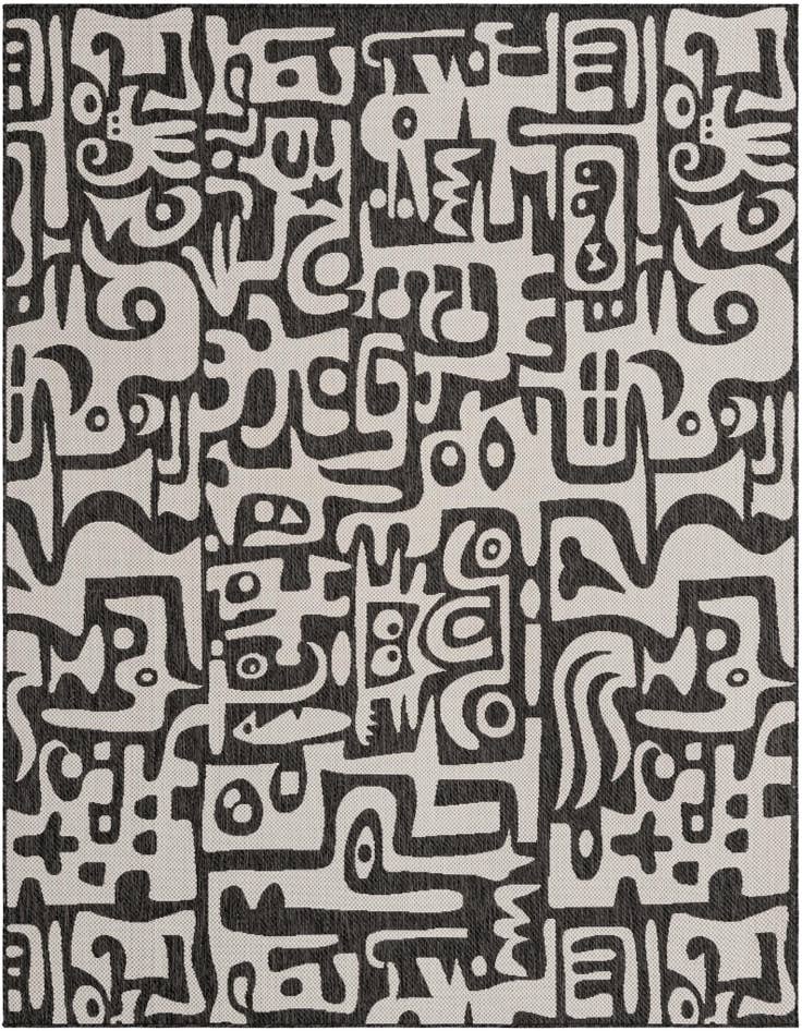 Detail image of 7' 10 x 10' Easy-Clean Modern Indoor / Outdoor Rug