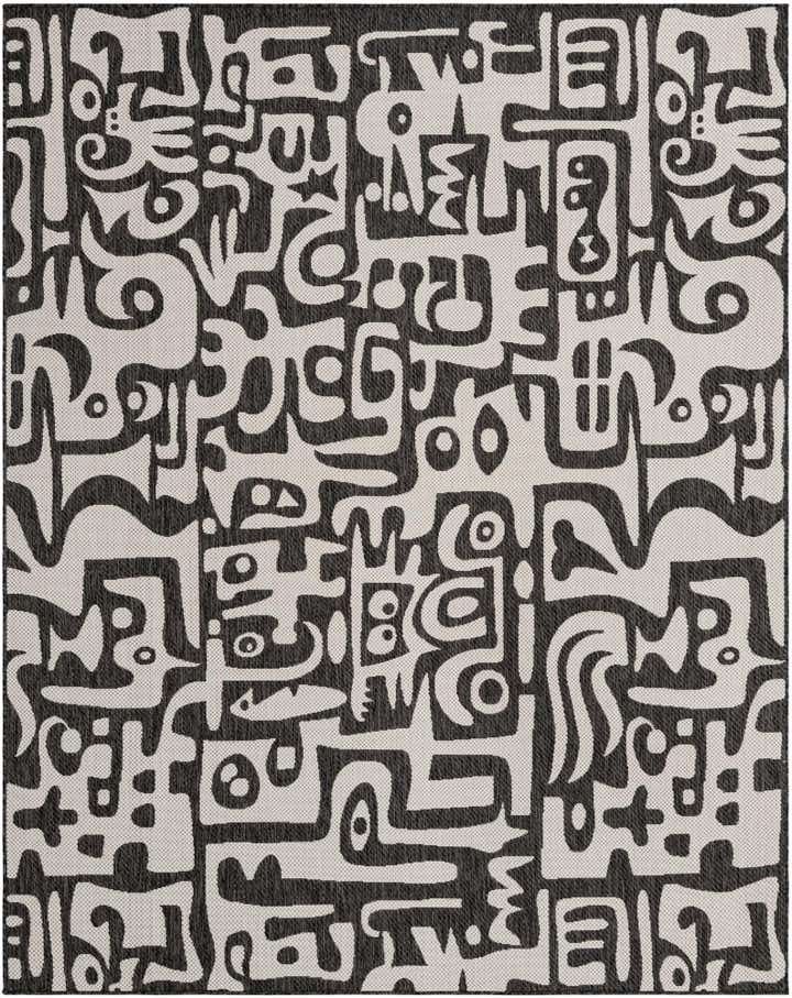 7' 10 x 10' Easy-Clean Modern Indoor / Outdoor Rug