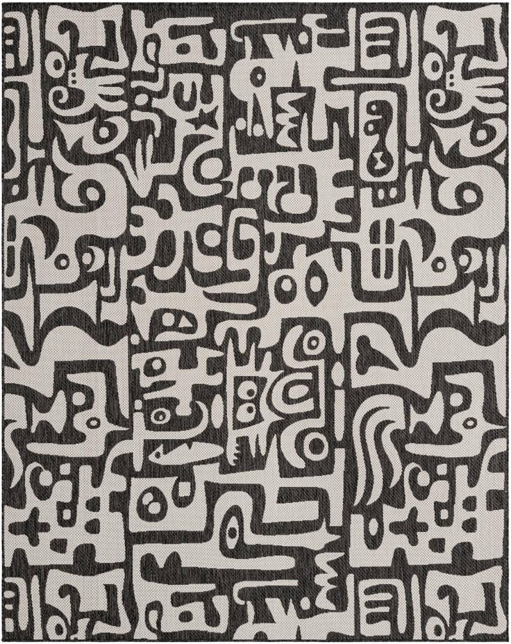 Detail image of 7' 10 x 10' Easy-Clean Modern Indoor / Outdoor Rug