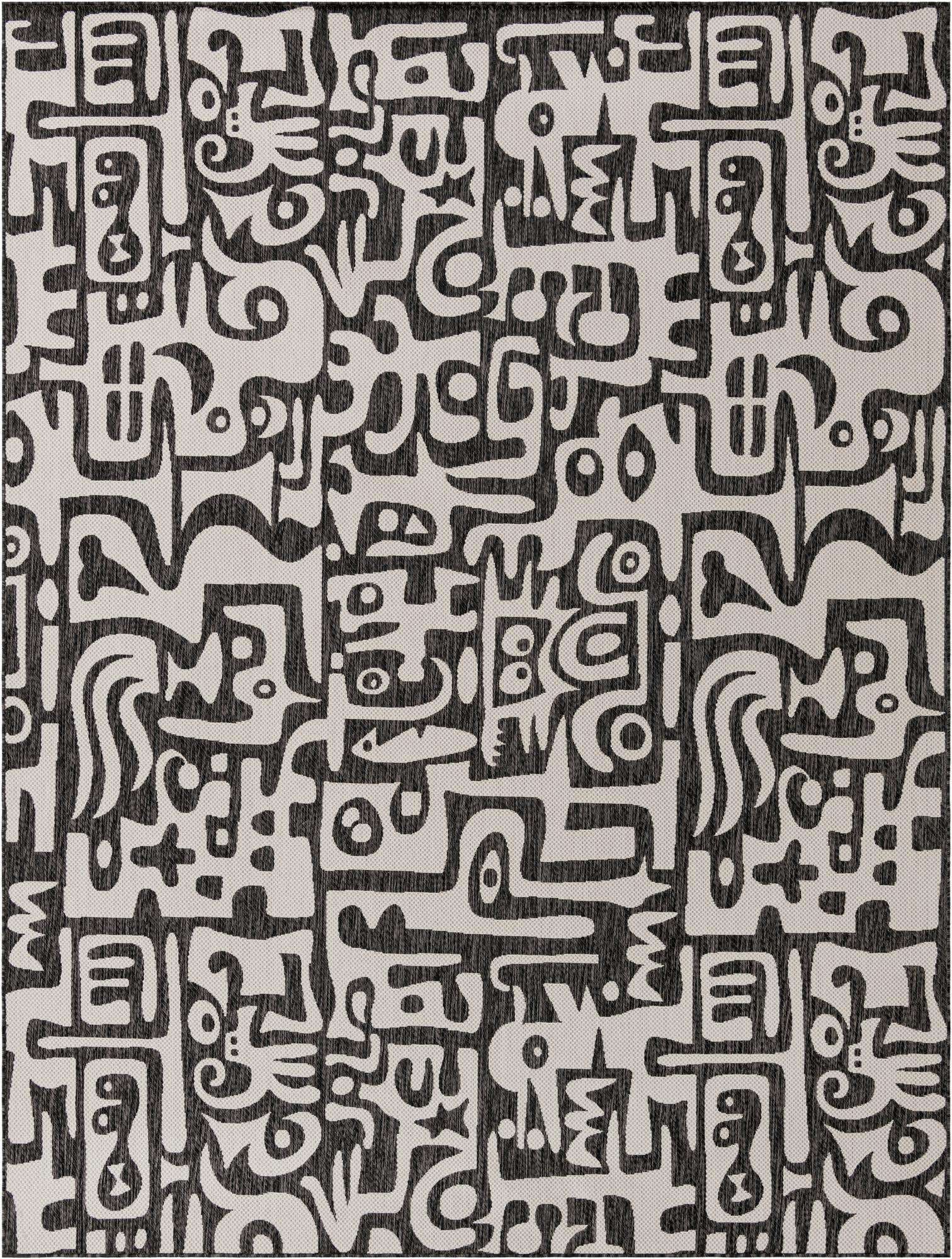9' x 12' Easy-Clean Modern Indoor / Outdoor Rug