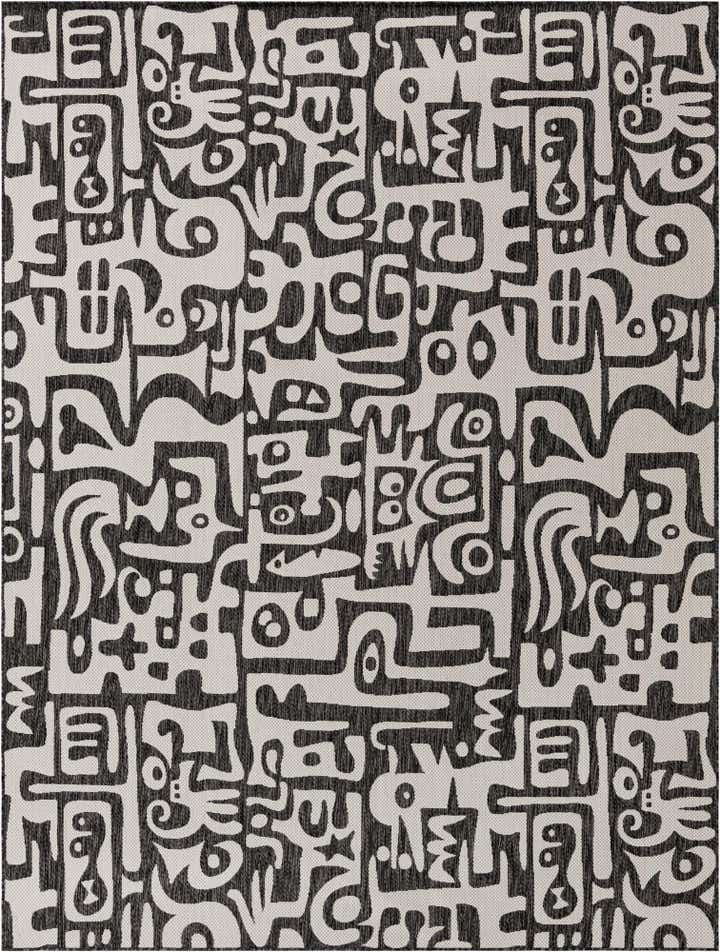 9' x 12' Easy-Clean Modern Indoor / Outdoor Rug