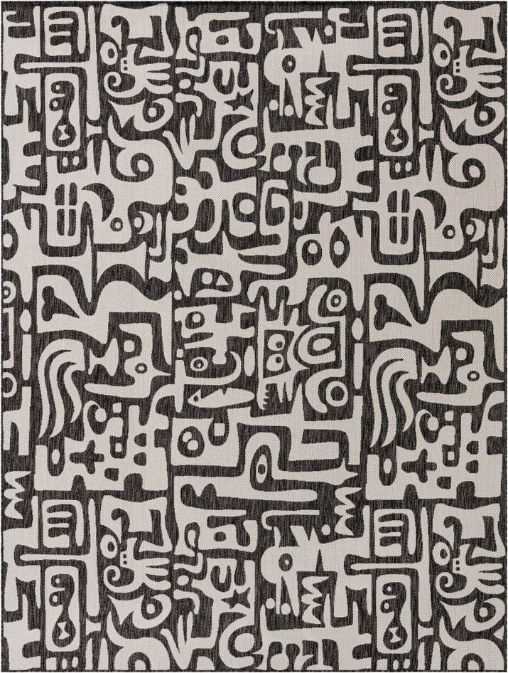 Detail image of 9' x 12' Easy-Clean Modern Indoor / Outdoor Rug