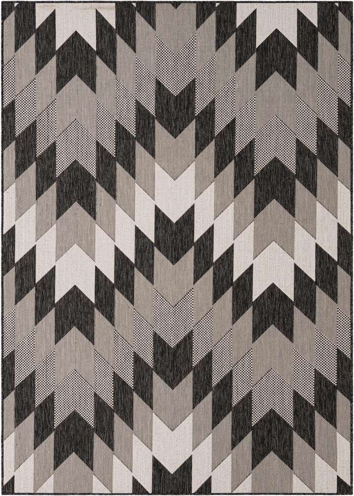 5' 3 x 8' Easy-Clean Modern Indoor / Outdoor Rug