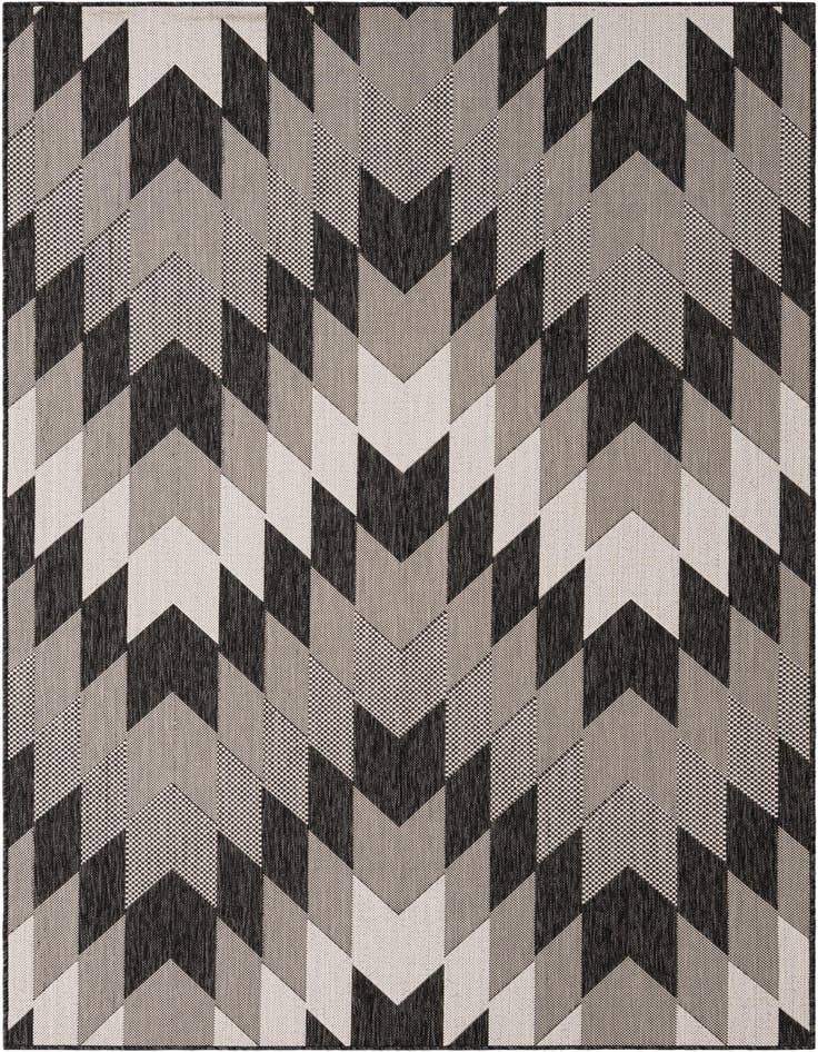 Detail image of 5' 3 x 8' Easy-Clean Modern Indoor / Outdoor Rug