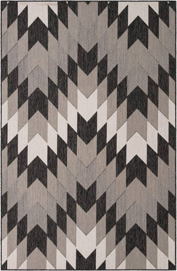 Detail image of 5' 3 x 8' Easy-Clean Modern Indoor / Outdoor Rug