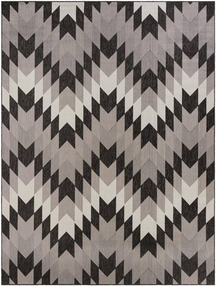 Detail image of 9' x 12' Easy-Clean Modern Indoor / Outdoor Rug