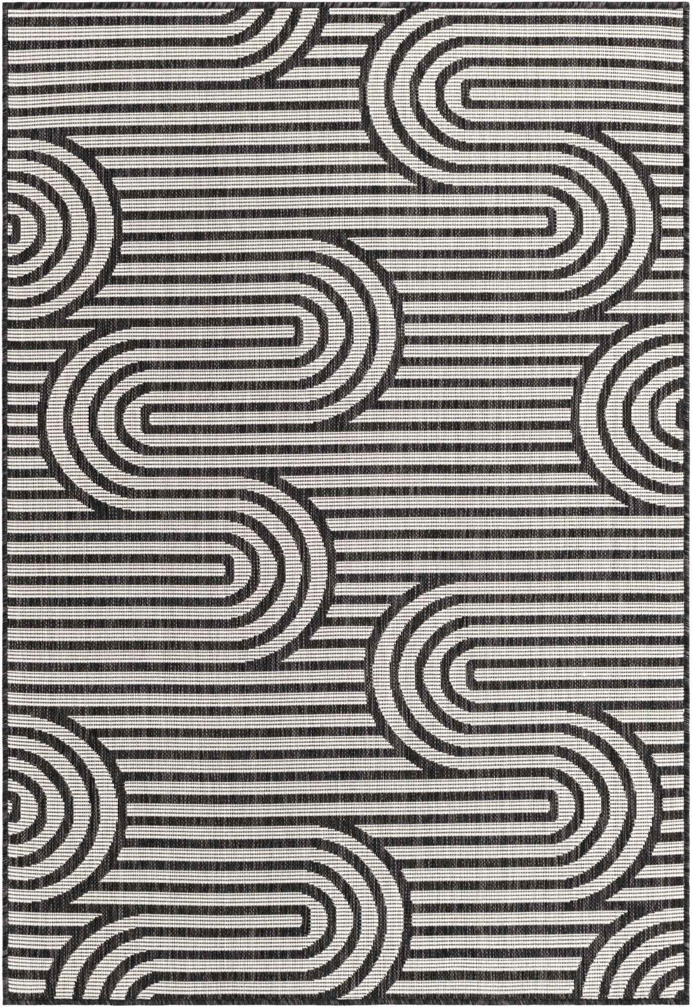 4' x 6'  Washable Modern Indoor / Outdoor Rug