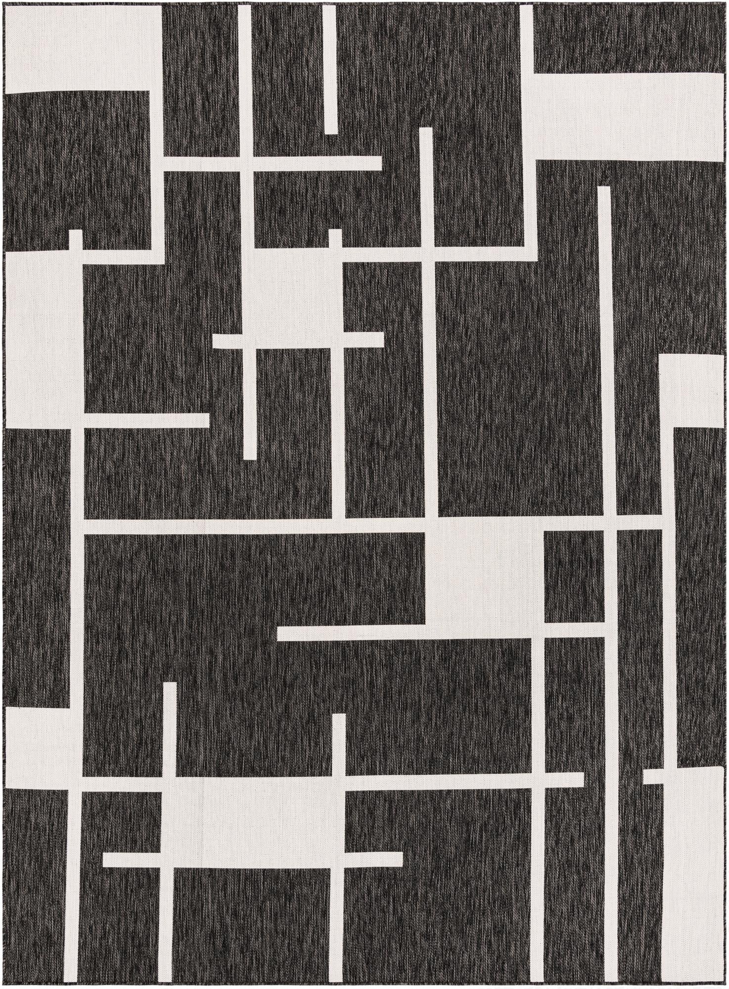 9' x 12'  Washable Modern Indoor / Outdoor Rug