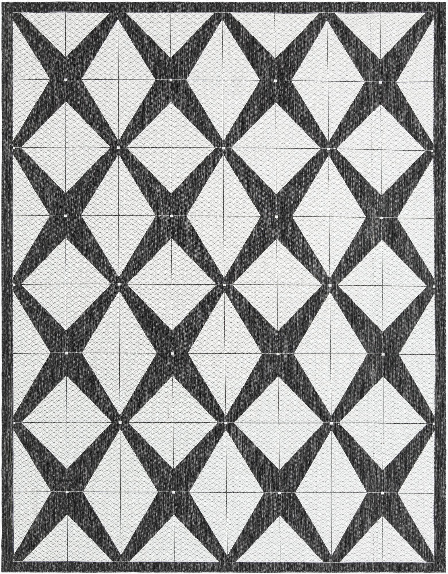 7' 10 x 10'  Washable Modern Indoor / Outdoor Rug