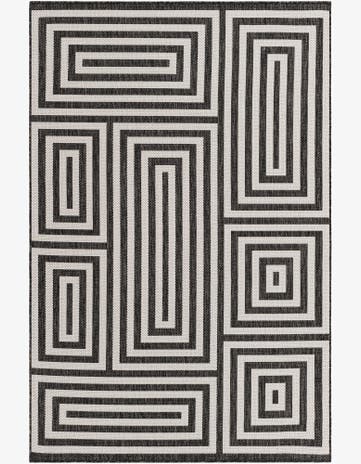 5' 3 x 8' Easy-Clean Modern Indoor / Outdoor Rug