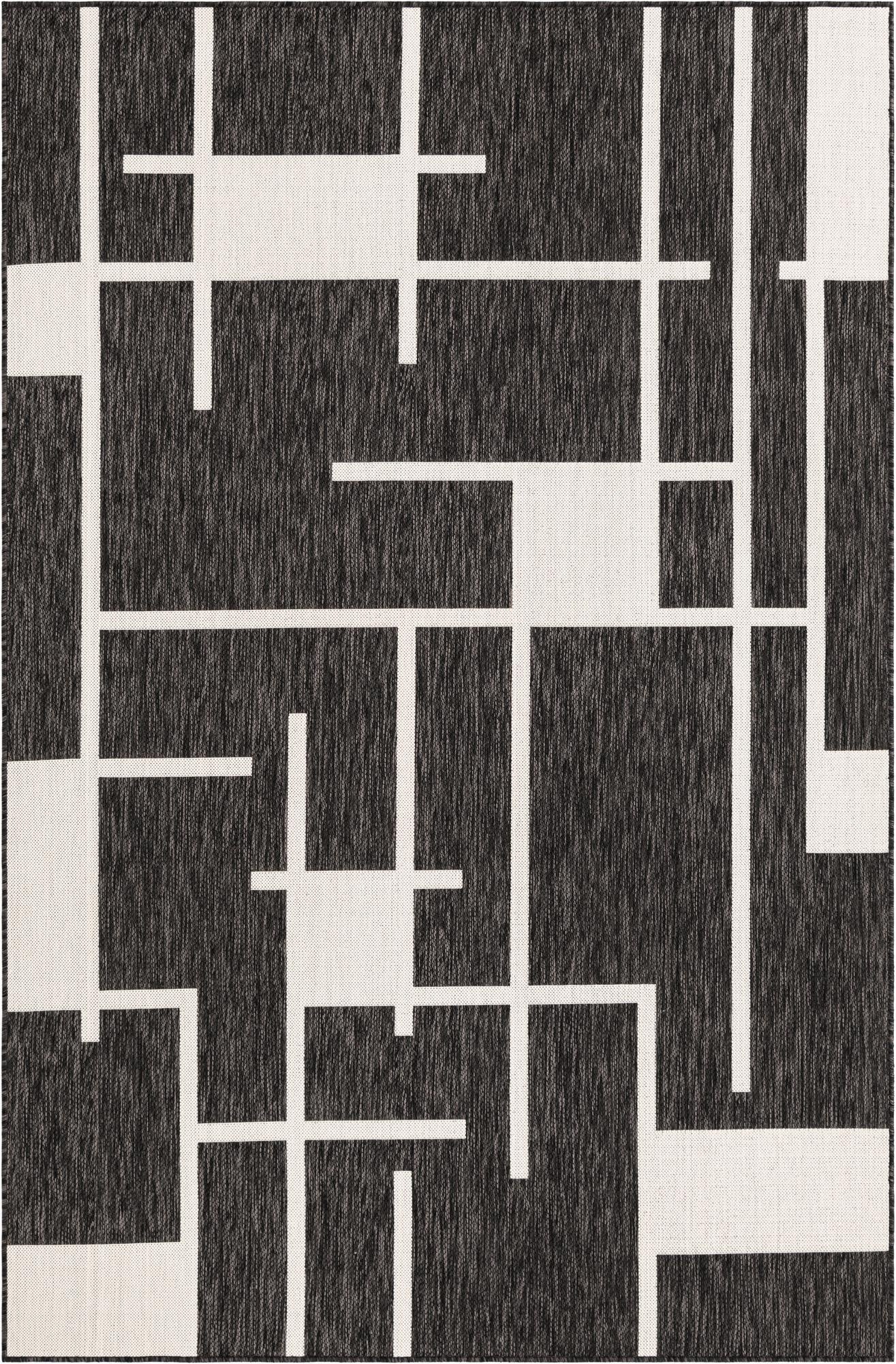 6' x 9'  Washable Modern Indoor / Outdoor Rug
