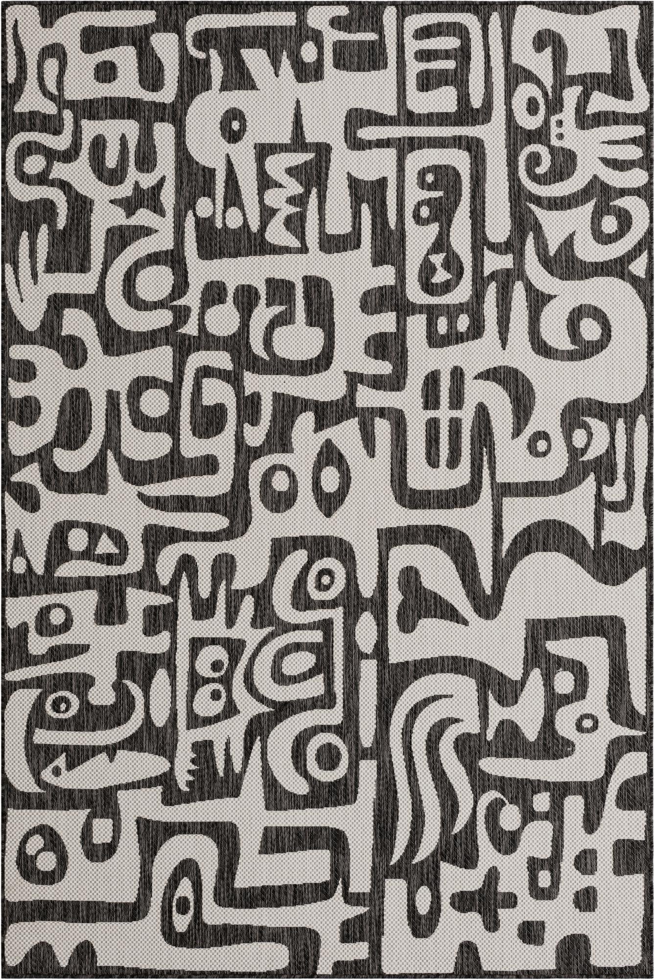 6' x 9'  Washable Modern Indoor / Outdoor Rug