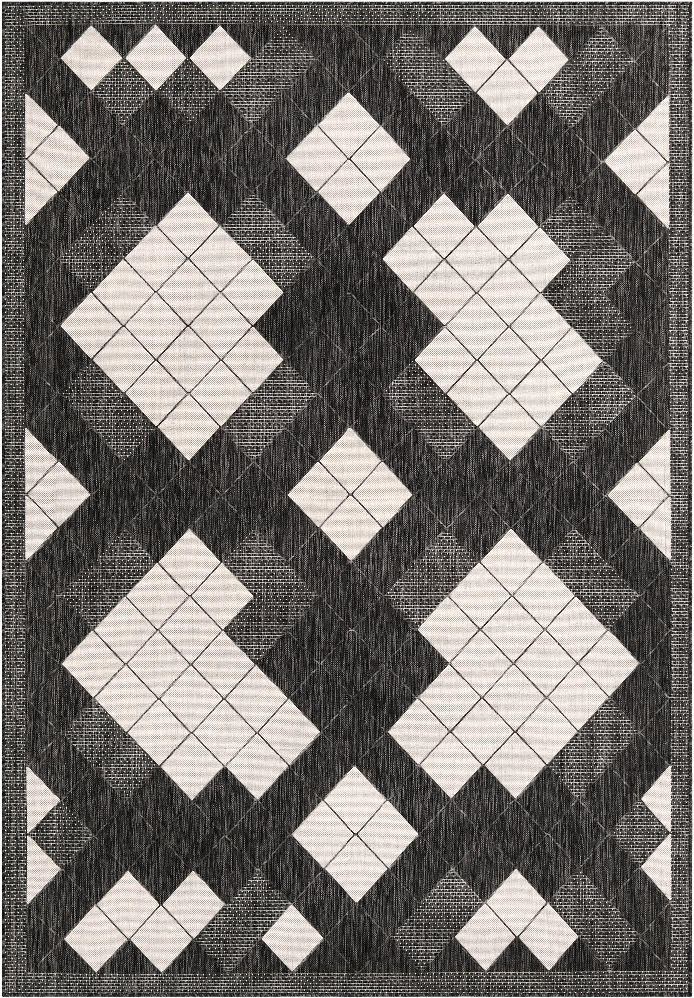 7' x 10'  Washable Modern Indoor / Outdoor Rug