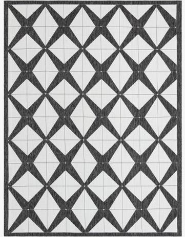 9' x 12' Easy-Clean Modern Indoor / Outdoor Rug