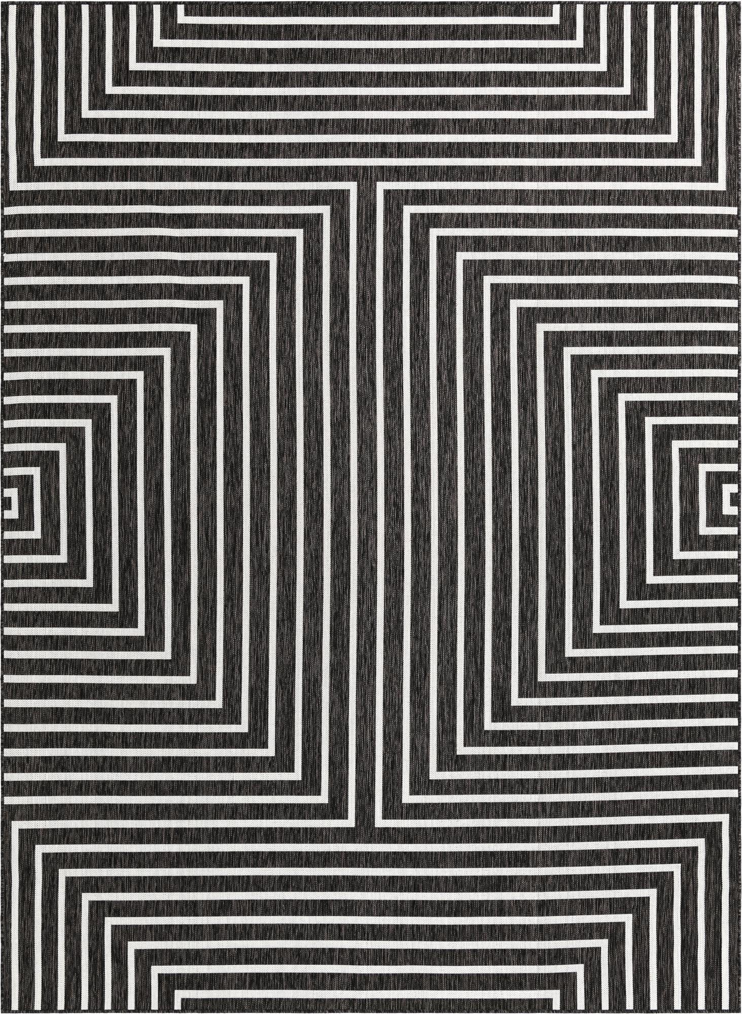 Primary image 9' x 12'  Washable Modern Indoor / Outdoor Rug