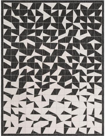 7' 10 x 10' Easy-Clean Modern Indoor / Outdoor Rug