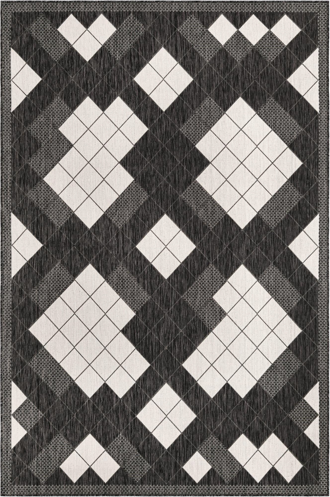 6' x 9'  Washable Modern Indoor / Outdoor Rug