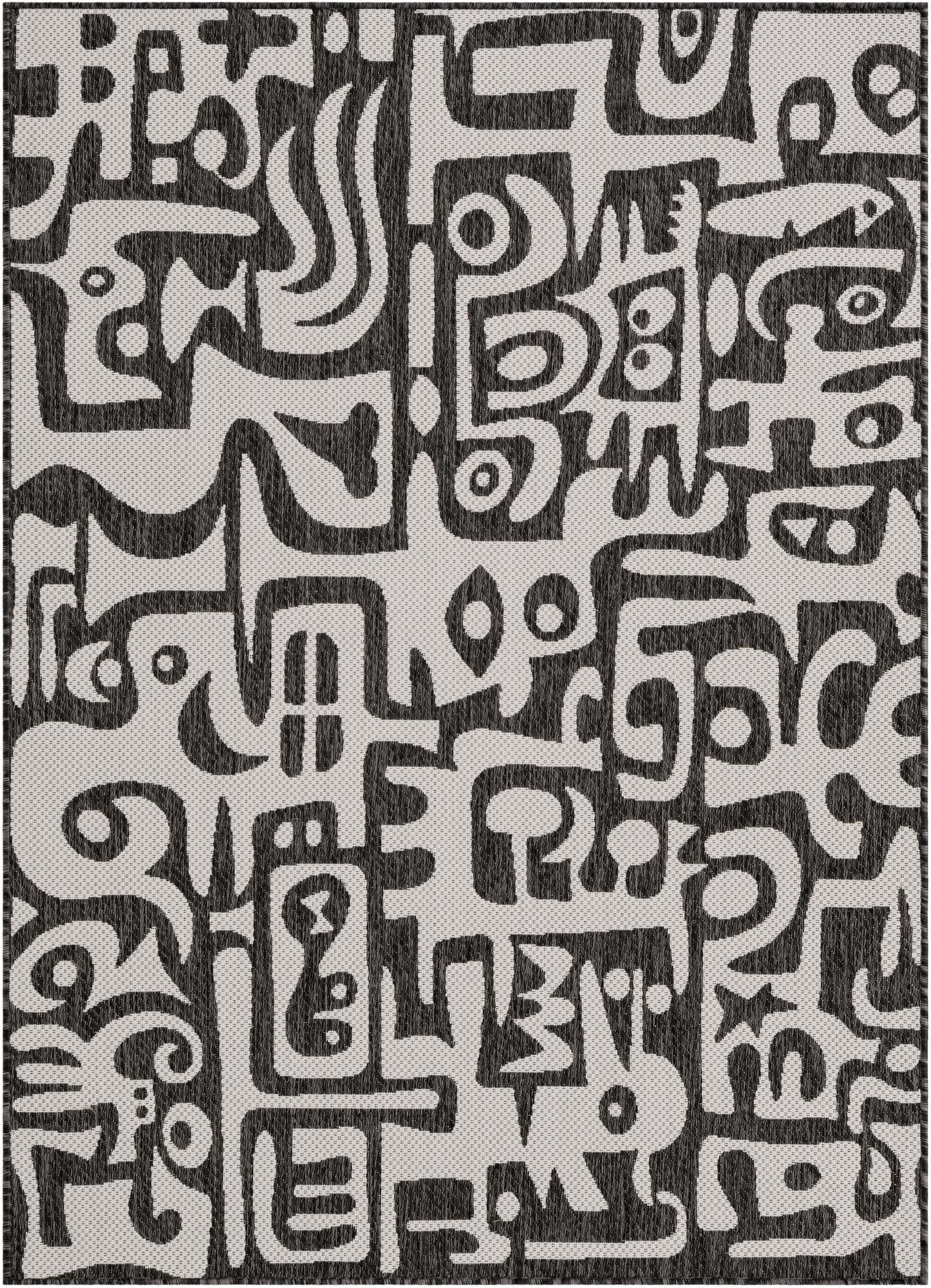 5' 3 x 7'  Washable Modern Indoor / Outdoor Rug