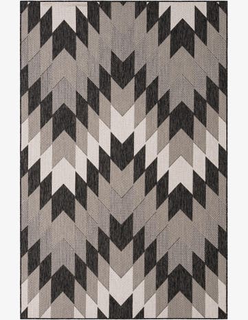 5' 3 x 8' Easy-Clean Modern Indoor / Outdoor Rug