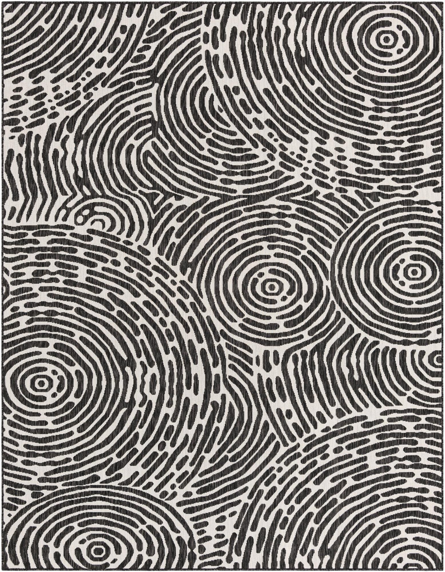 Primary image 7' 10 x 10'  Washable Modern Indoor / Outdoor Rug