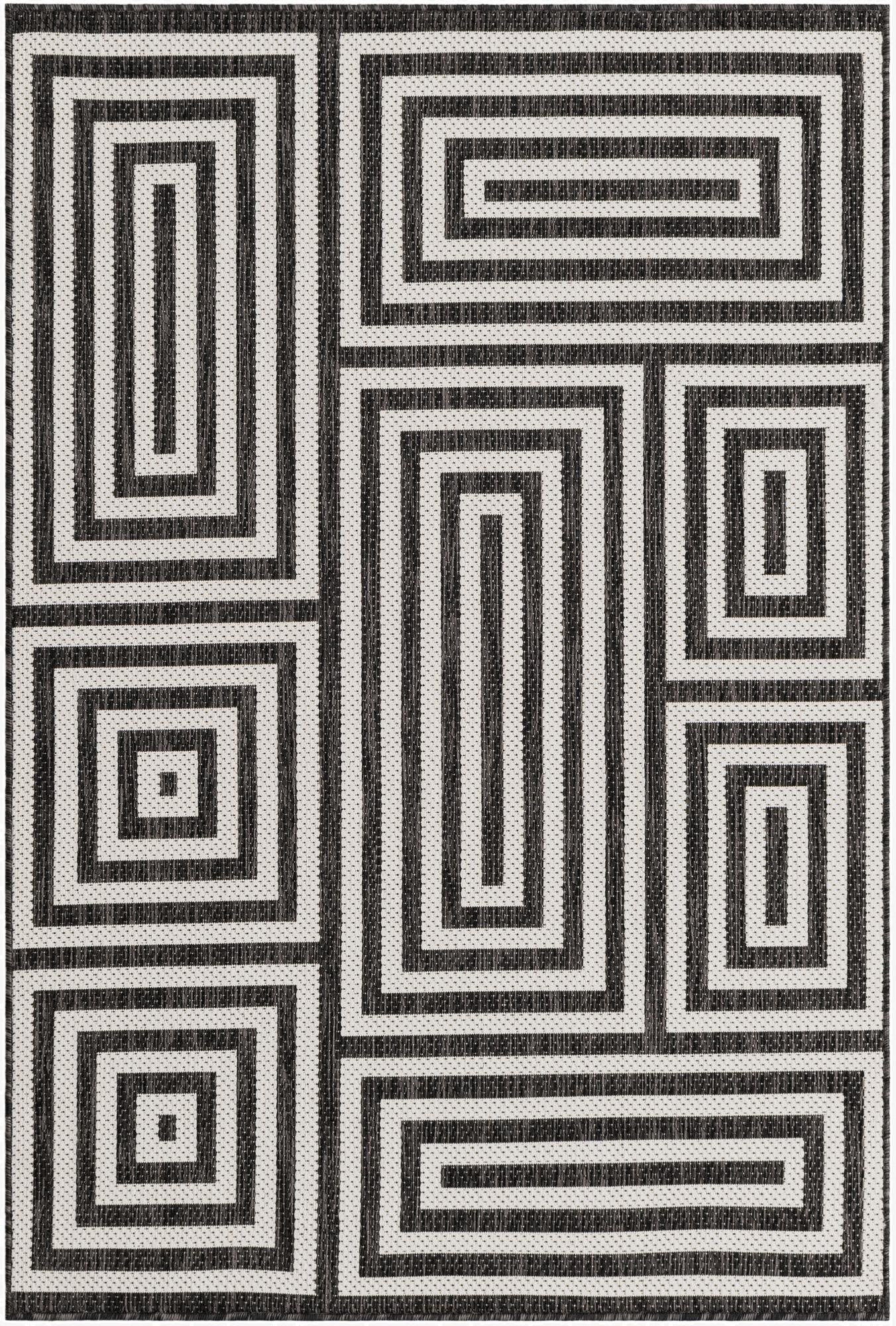 4' x 6'  Washable Modern Indoor / Outdoor Rug