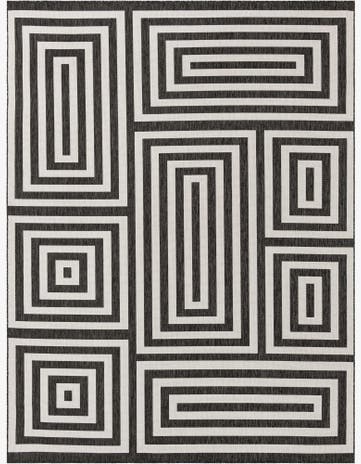 9' x 12' Easy-Clean Modern Indoor / Outdoor Rug