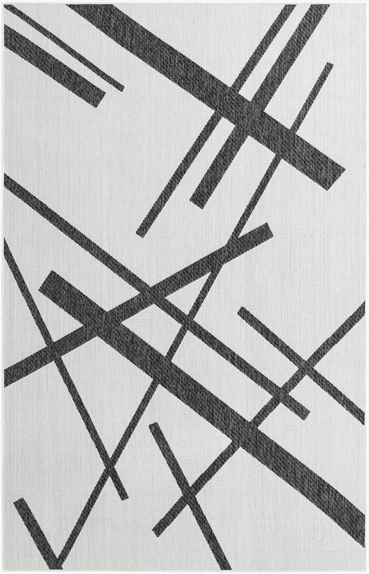 5' 3 x 8'  Washable Modern Indoor / Outdoor Rug