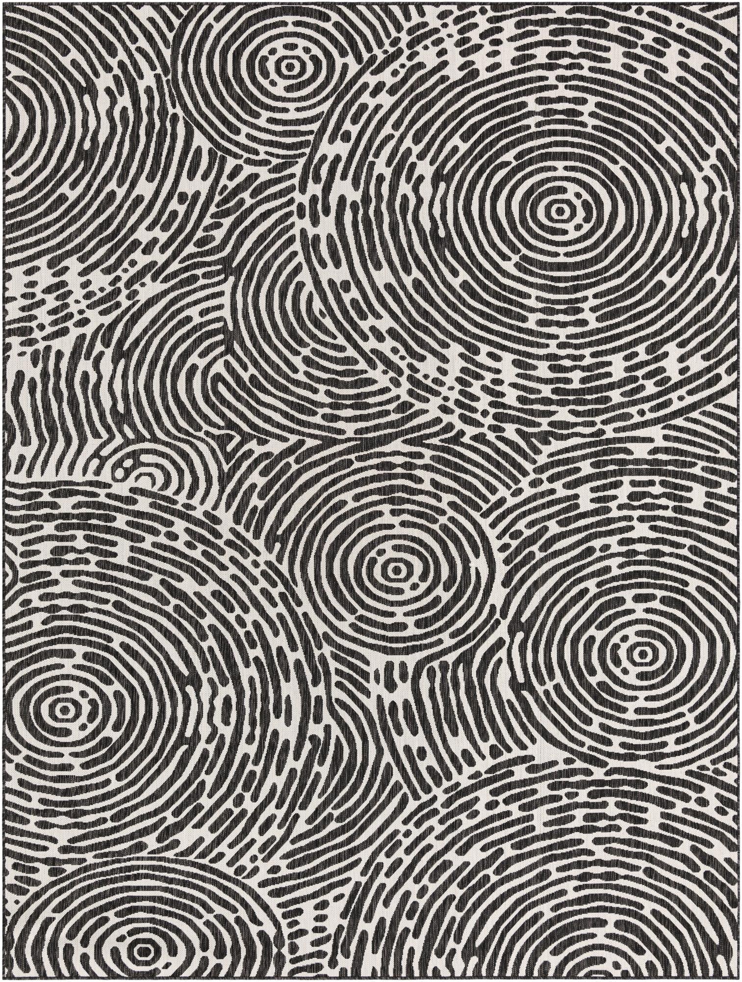 9' x 12'  Washable Modern Indoor / Outdoor Rug