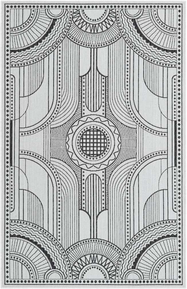 5' 3 x 8' Easy-Clean Traditional Indoor / Outdoor Rug