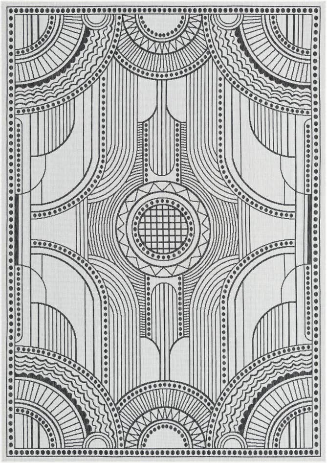 Detail image of 7' x 10' Easy-Clean Traditional Indoor / Outdoor Rug