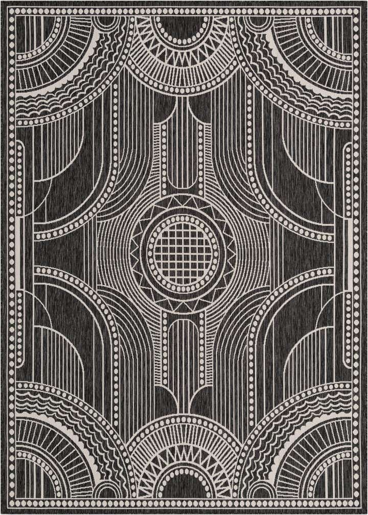 7' 10 x 10' Easy-Clean Traditional Indoor / Outdoor Rug