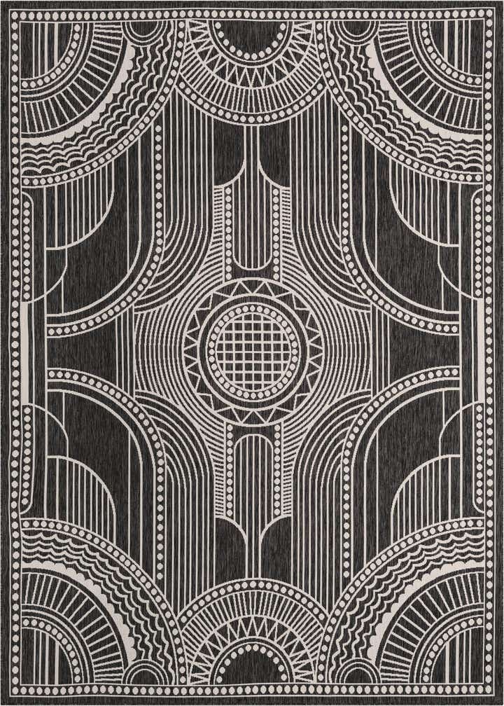 9' x 12' Easy-Clean Traditional Indoor / Outdoor Rug