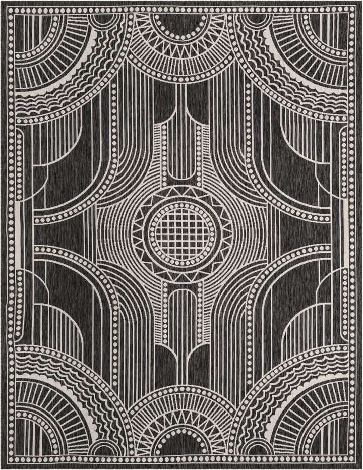 9' x 12' Easy-Clean Traditional Indoor / Outdoor Rug