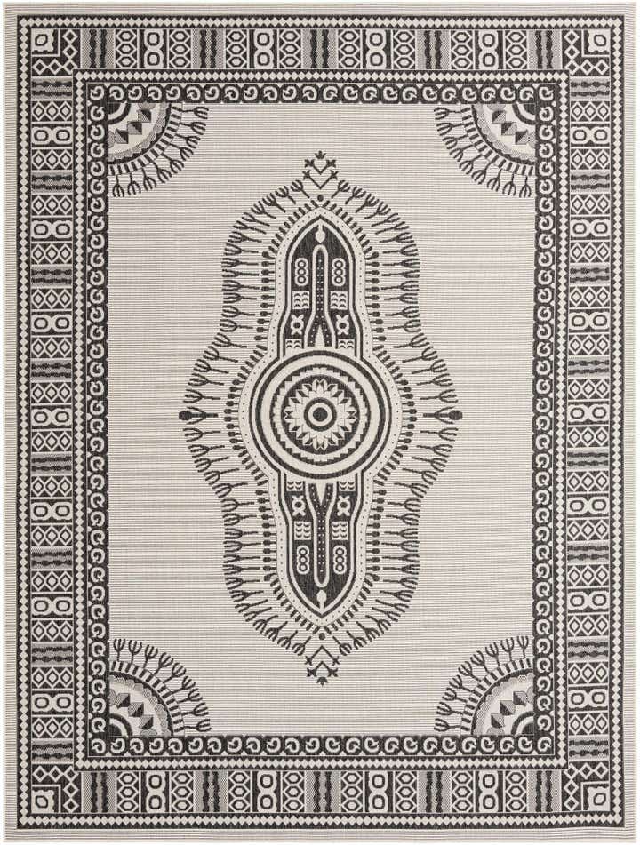 9' x 12' Easy-Clean Traditional Indoor / Outdoor Rug