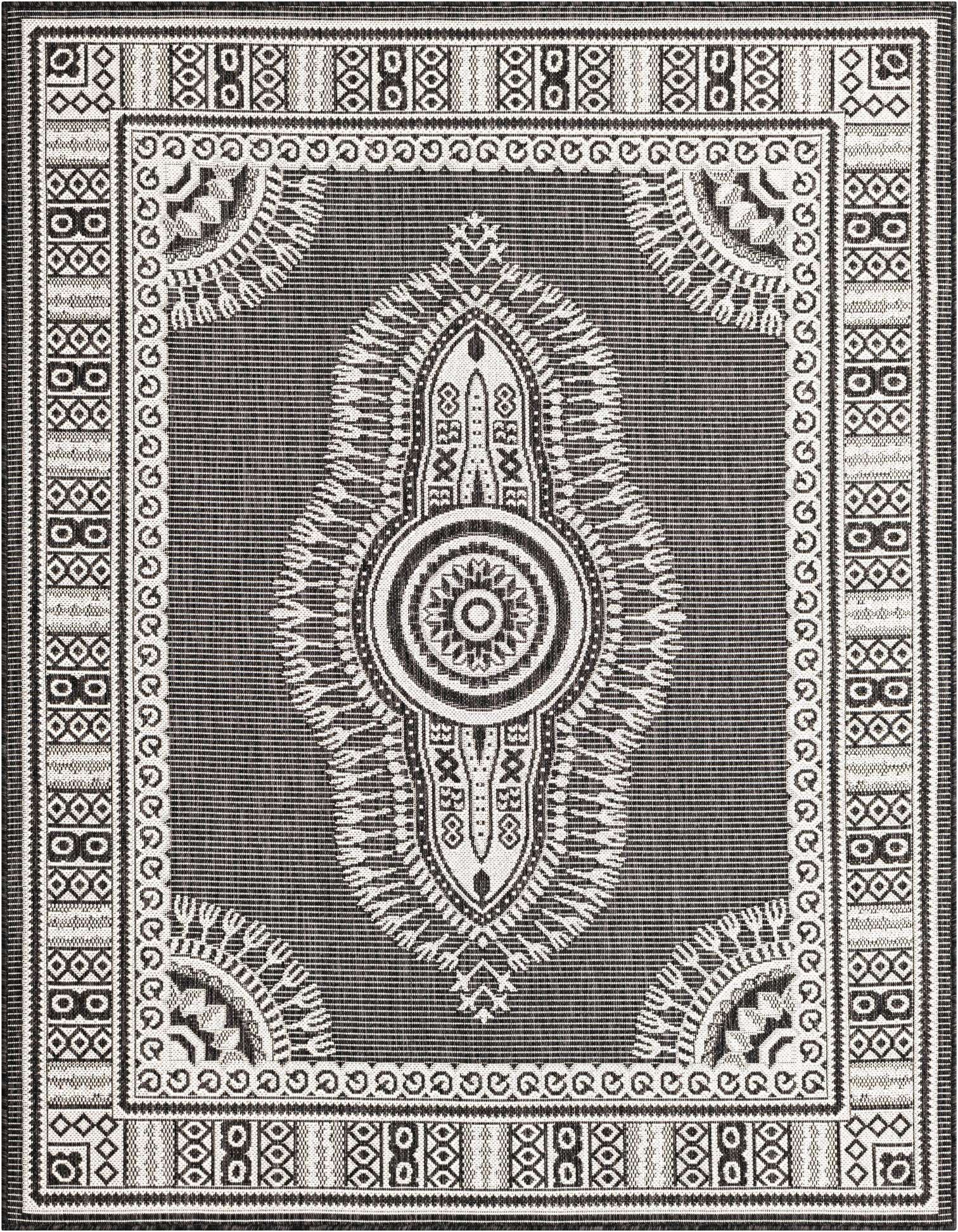 5' 3 x 7' Easy-Clean Traditional Indoor / Outdoor Rug