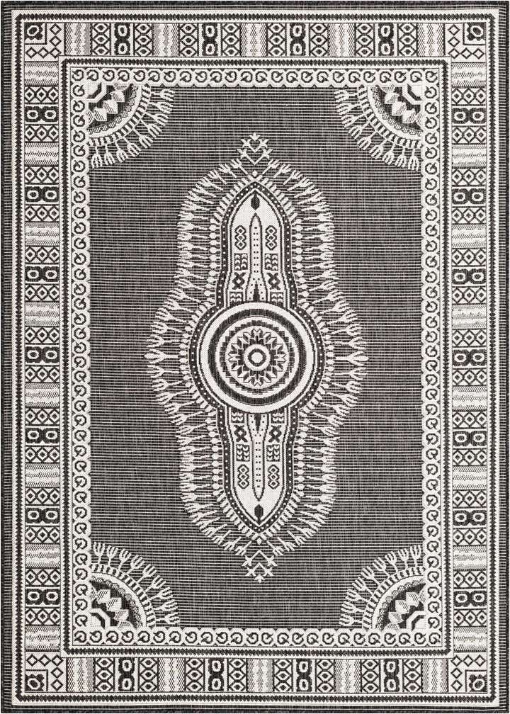 5' 3 x 8' Easy-Clean Traditional Indoor / Outdoor Rug