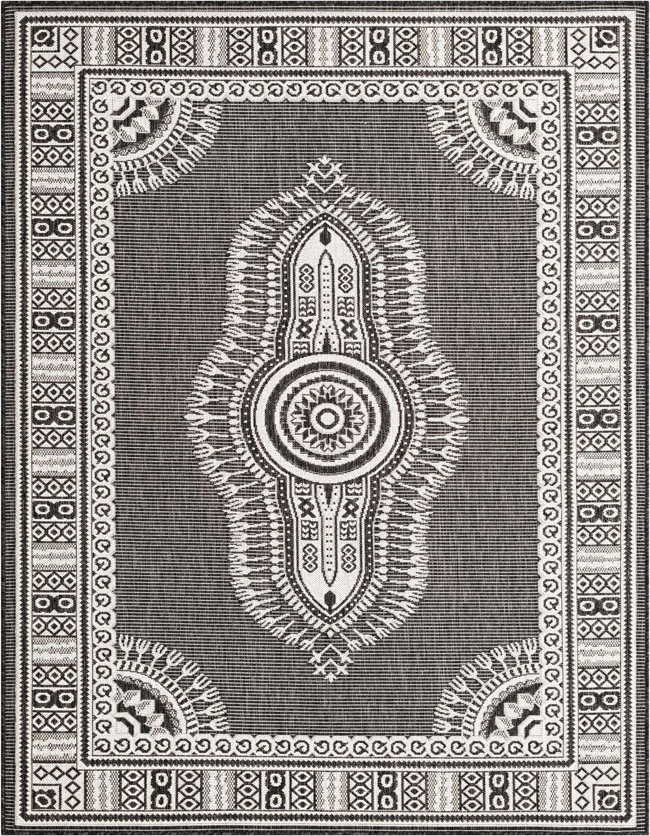 5' 3 x 8' Easy-Clean Traditional Indoor / Outdoor Rug