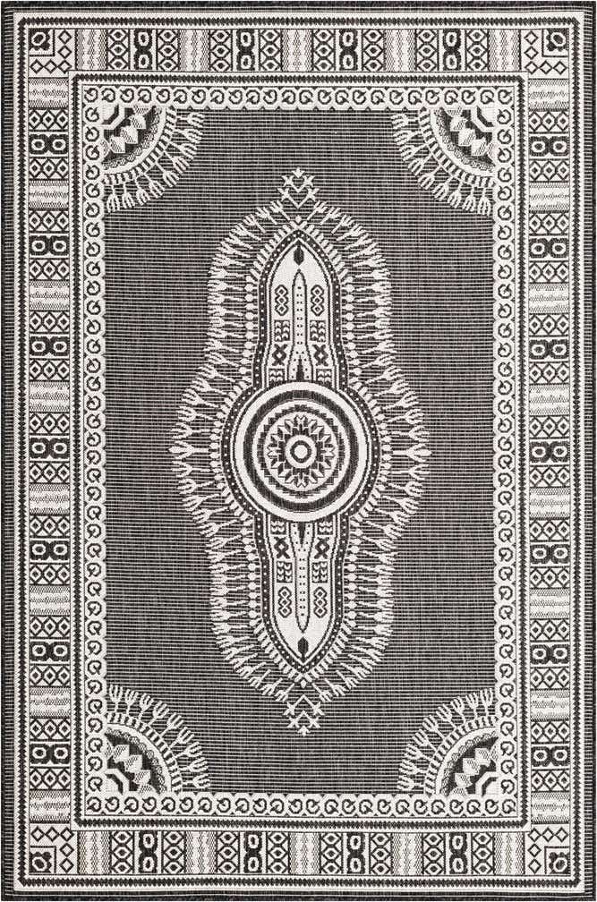 5' 3 x 8' Easy-Clean Traditional Indoor / Outdoor Rug