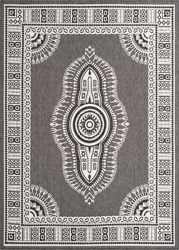 7' 10 x 10' Easy-Clean Traditional Indoor / Outdoor Rug