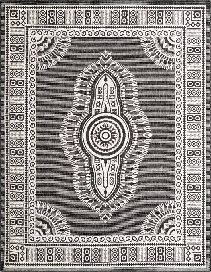 Detail image of 7' 10 x 10' Easy-Clean Traditional Indoor / Outdoor Rug