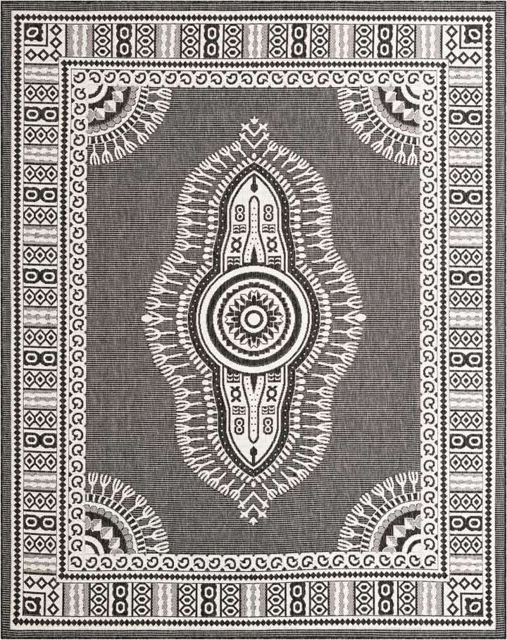 7' 10 x 10' Easy-Clean Traditional Indoor / Outdoor Rug