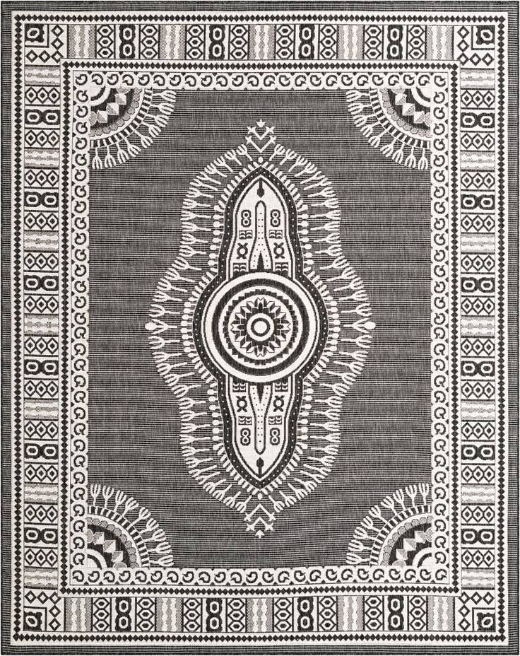 Detail image of 7' 10 x 10' Easy-Clean Traditional Indoor / Outdoor Rug