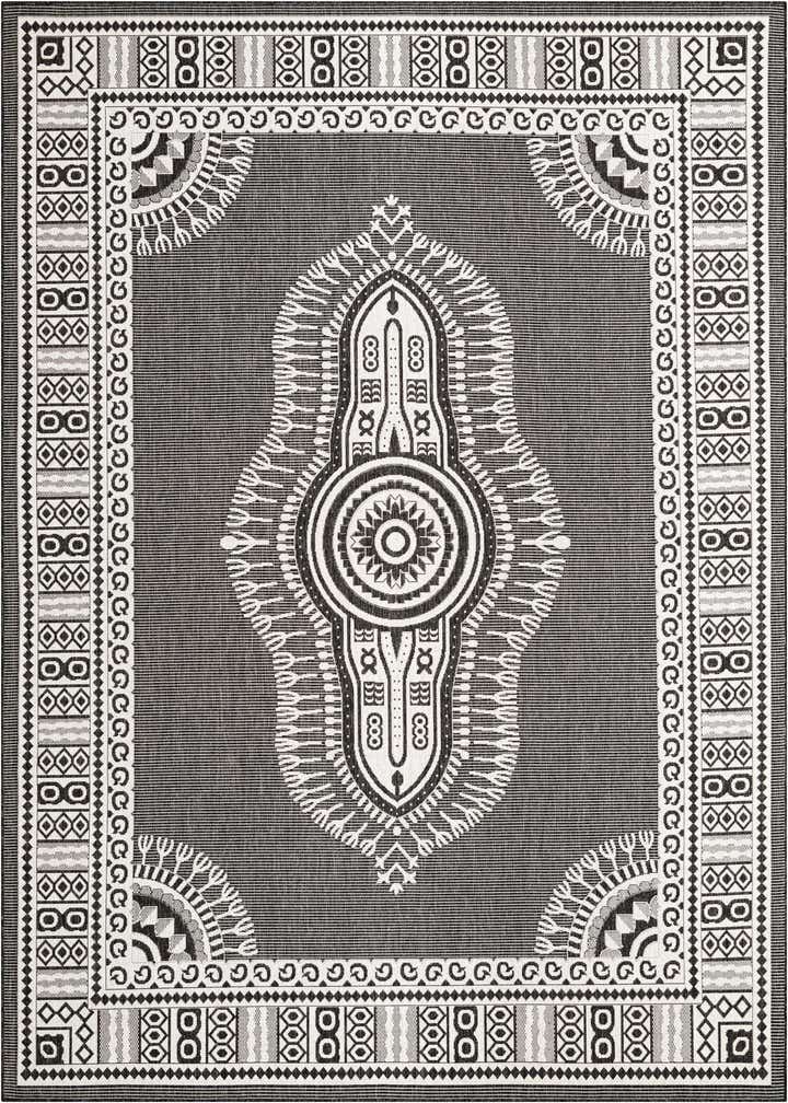 9' x 12' Easy-Clean Traditional Indoor / Outdoor Rug