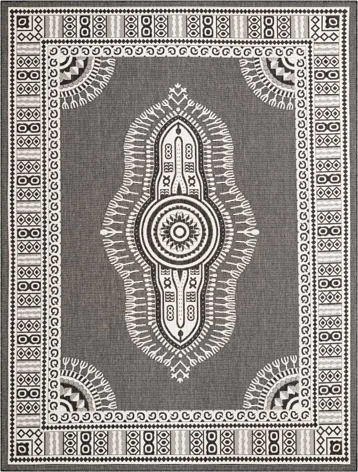 9' x 12' Easy-Clean Traditional Indoor / Outdoor Rug