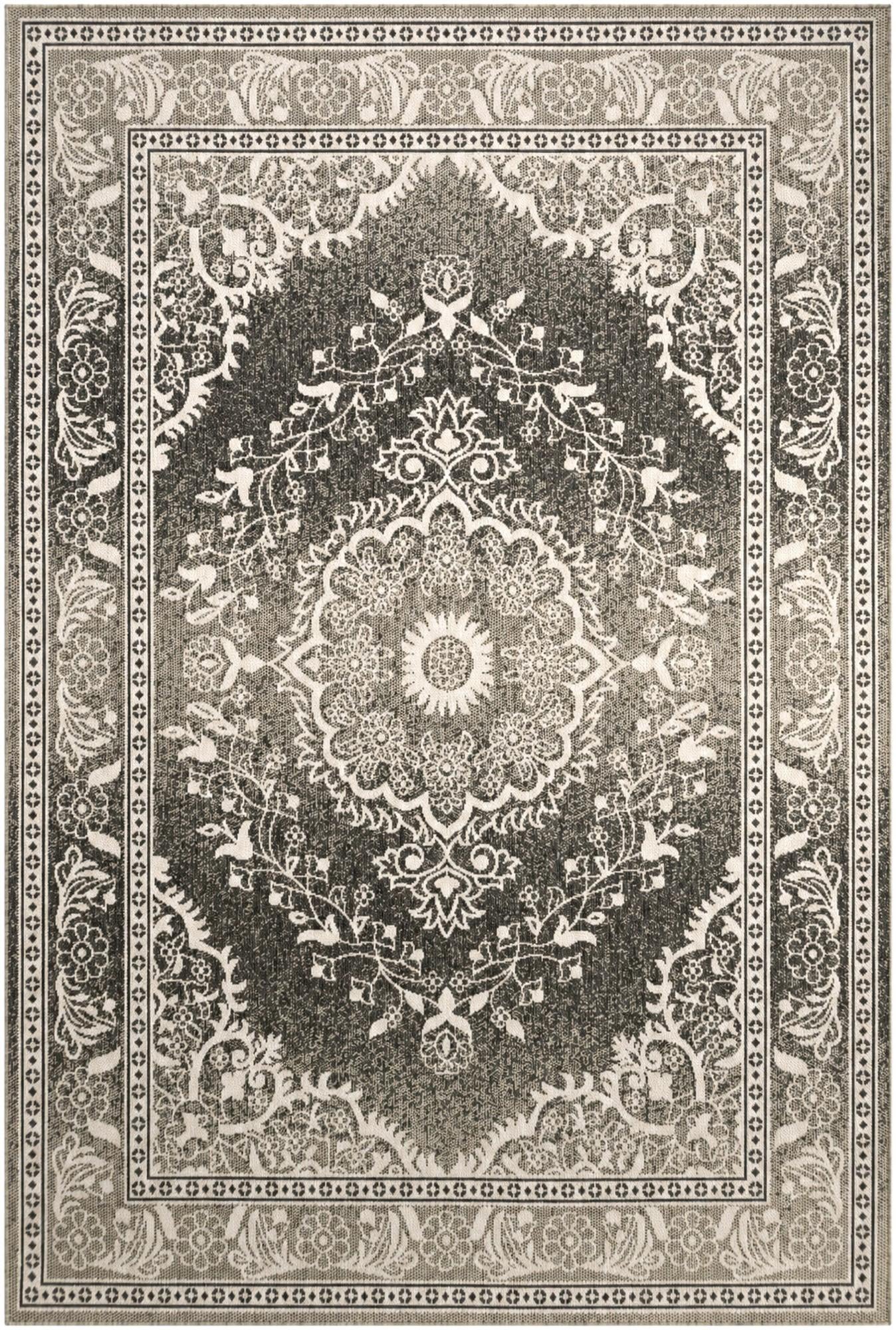 6' x 9' Easy-Clean Traditional Indoor / Outdoor Rug