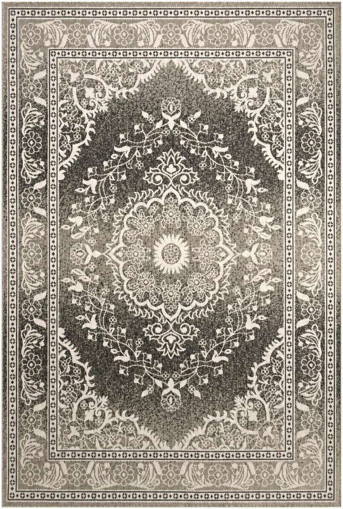 6' x 9' Easy-Clean Traditional Indoor / Outdoor Rug