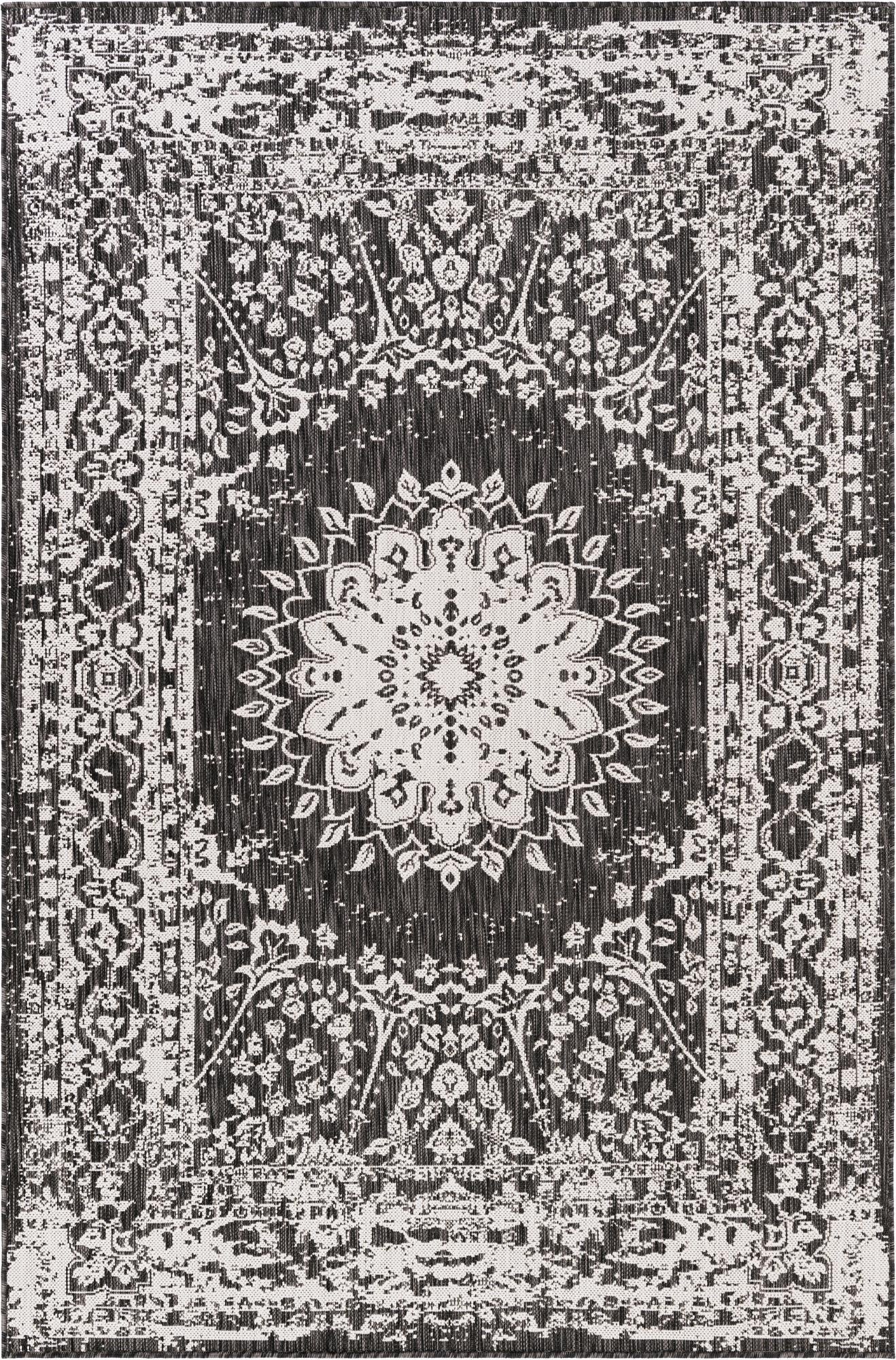 Primary image 5' 3 x 8'  Washable Traditional Indoor / Outdoor Rug